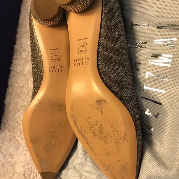 Stuart Weitzman Pocoglobe Platinum Noir Size 9N - Picture 8 of 13